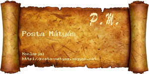 Posta Mátyás névjegykártya